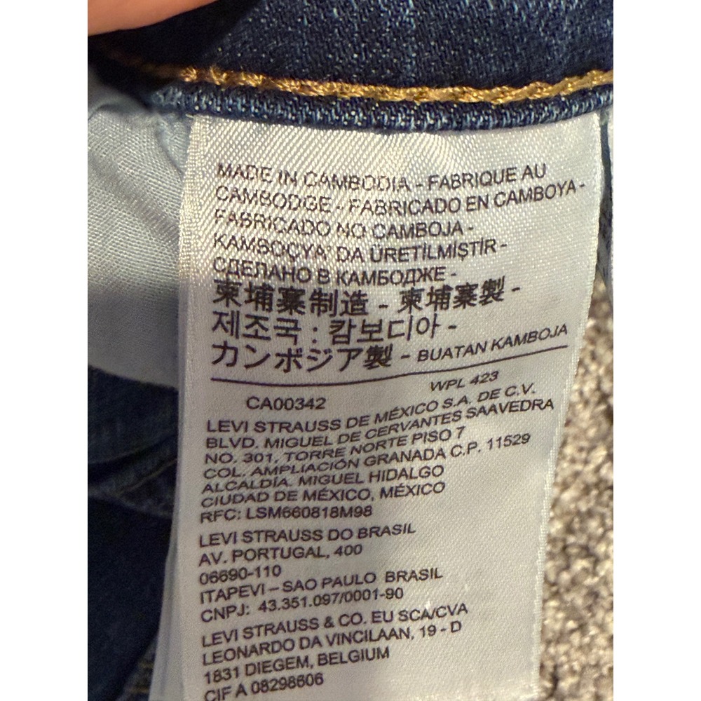 Levi Strauss Jeans Womens 18W* Blue Classic Straight Stretch Dark Wash Denim * - Picture 4 of 11